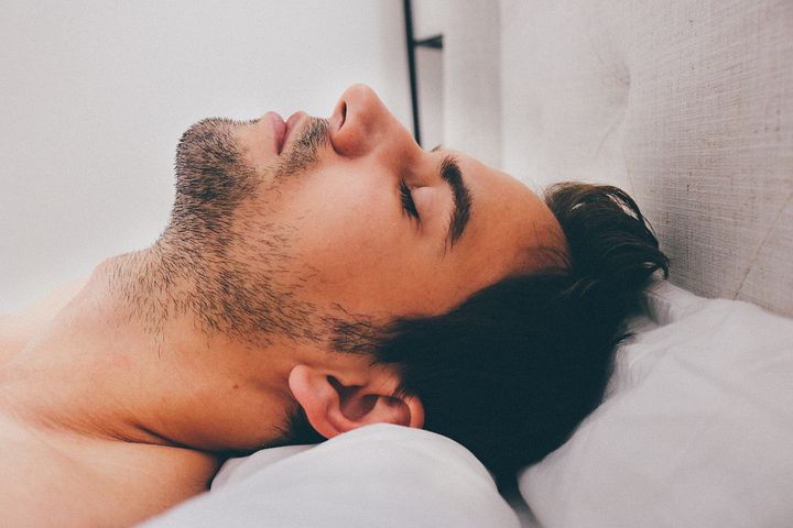 man in bed